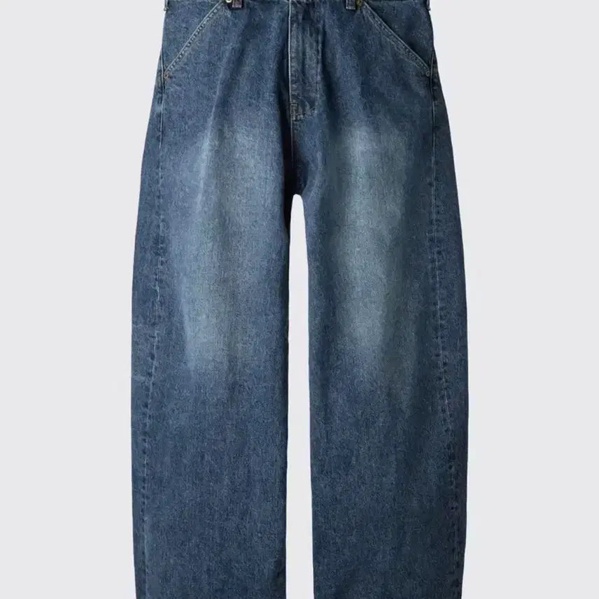 [BUNJANG] Hatching Room Wide Curve Jeans Washed Blue / (5)해칭룸 와이드 커브 진 워시드 블루