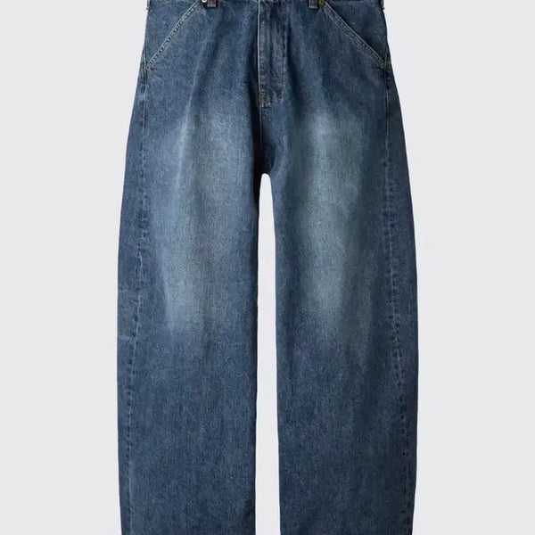 [BUNJANG] Hatching Room Wide Curve Jeans Washed Blue / (5)해칭룸 와이드 커브 진 워시드 블루