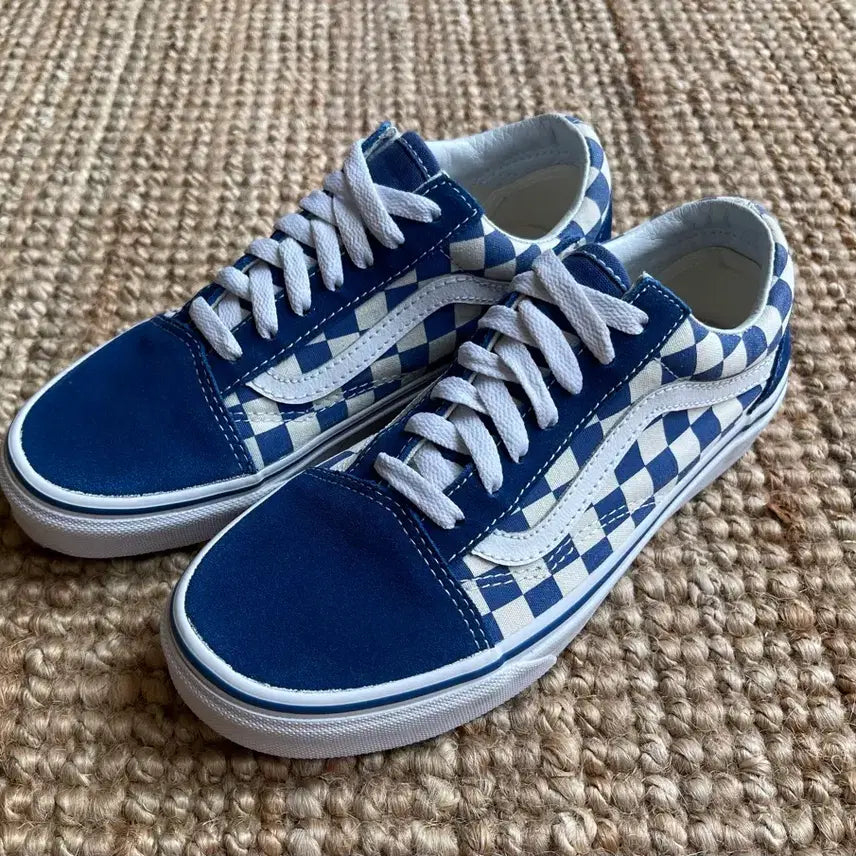 [BUNJANG] Vans Old Skool Checkerboard Navy 235 / [235]반스 올드스쿨 체커보드 네이비