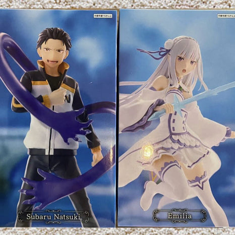 [BUNJANG] Gigo Re:Zero Emilia & Subaru Set (Unsealed) / 비현물)미개봉) gigo 리제로 에밀리아 스바루 세트