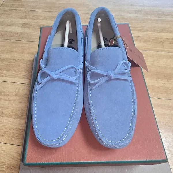 [BUNJANG] Loro Piana Suede Driving Shoes Navy Blue 260-265 / 로로피아나 드라이빙슈즈