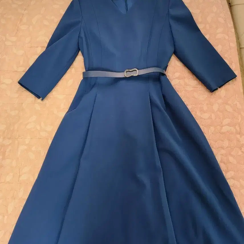 [BUNJANG] Jigott Cobalt Blue Midi Dress with Belt / (새상품/무료배송/벨트포함)박음질도 안뗀 새상품 지고트 코발트 블루 ops