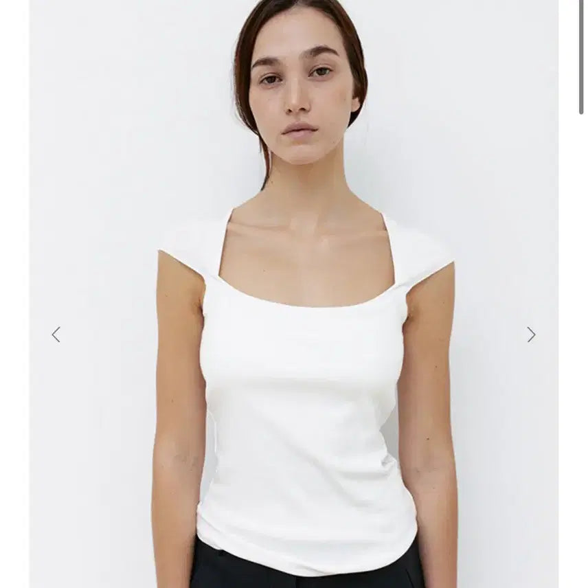 [BUNJANG] ANNE JERSEY TOP White Size 38 / 시즌세일)ANNE JERSEY TOP white 38