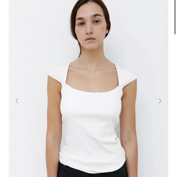 [BUNJANG] ANNE JERSEY TOP White Size 38 / 시즌세일)ANNE JERSEY TOP white 38