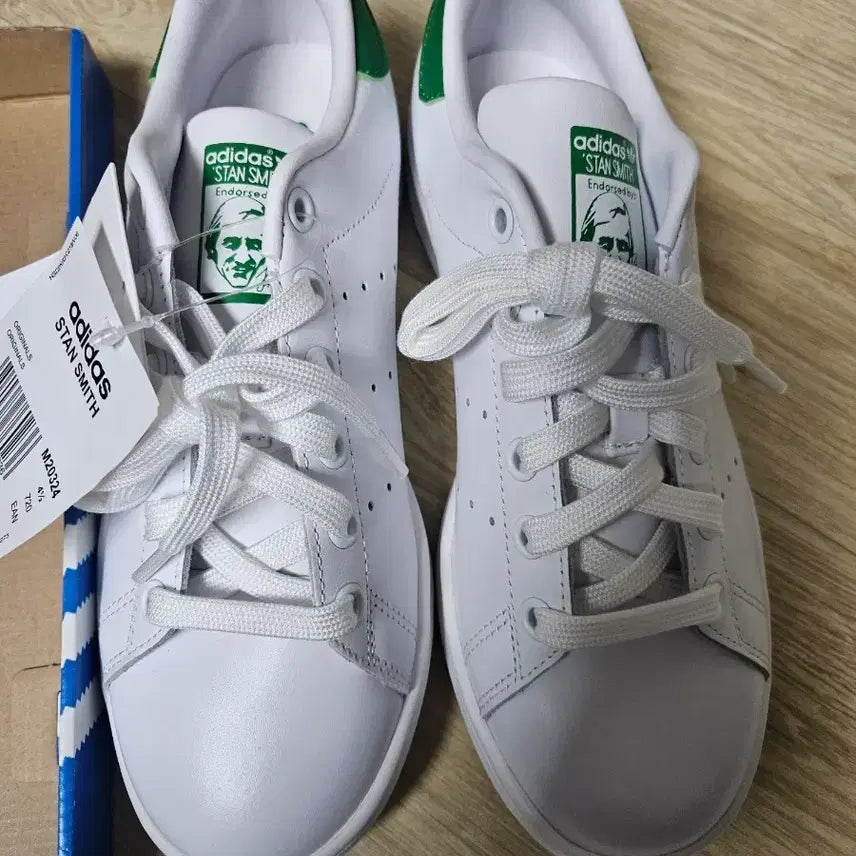 [BUNJANG] Adidas Stan Smith White Green 230 New / 아디다스 스탠스미스 흰색 초록색 230 새상품