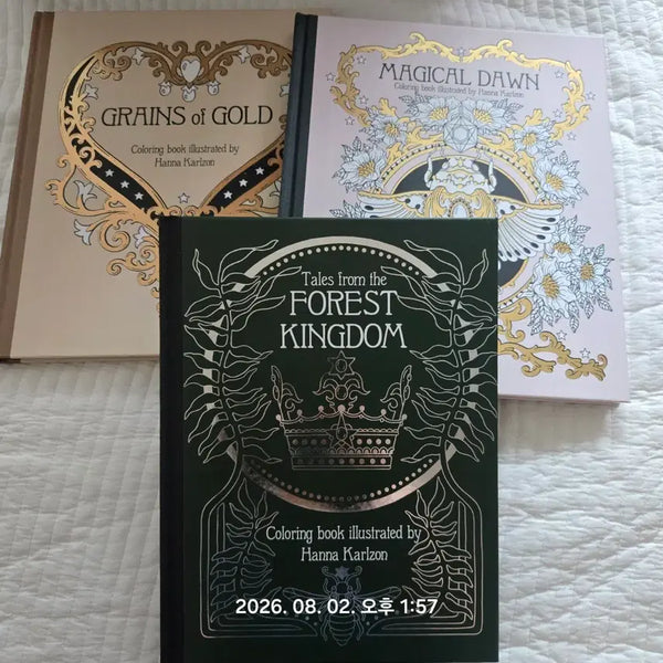 [BUNJANG] Hanna Karlzon Coloring Book Set (3 Volumes, Unused) / HANNA KARLZON 컬러링북 3종 세트(미사용)
