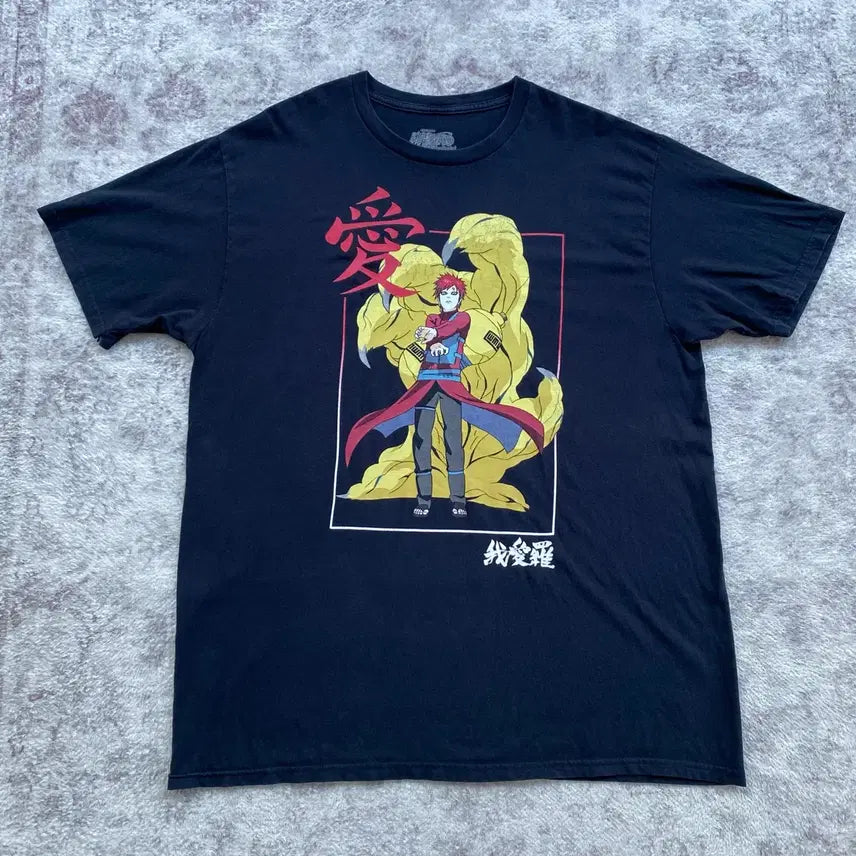 [BUNJANG] Naruto Gaara Official Animation T-Shirt / 나루토 가아라 오피셜 애니메이션 티셔츠 애니티