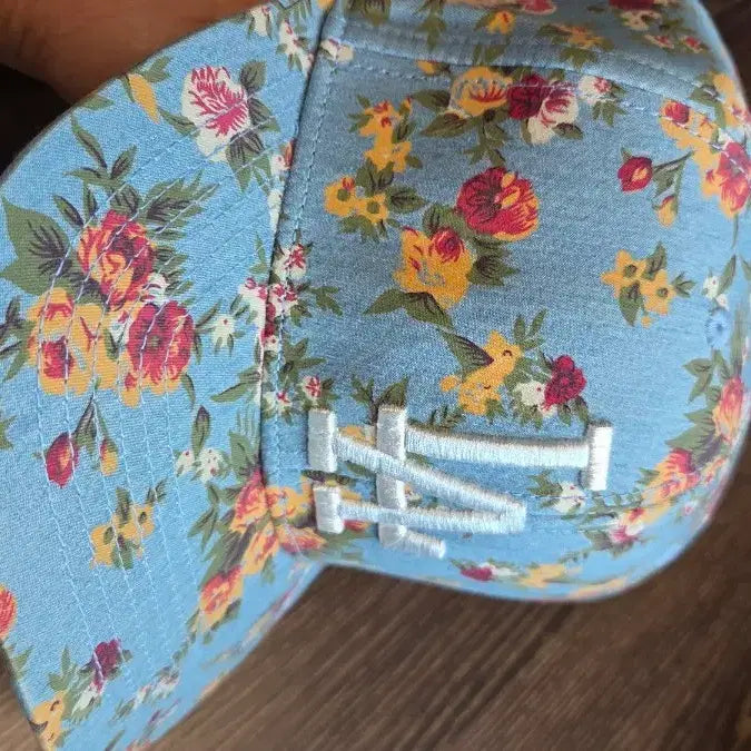 [BUNJANG] LA Dodgers Floral Pattern Snapback Hat / LA 다저스 모자