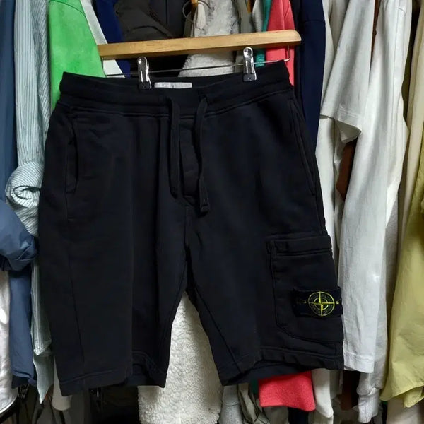 [BUNJANG] Stone Island Cargo Shorts Black / 스톤아일랜드 카고 반바지 블랙 s 28-32 큐알정품완료