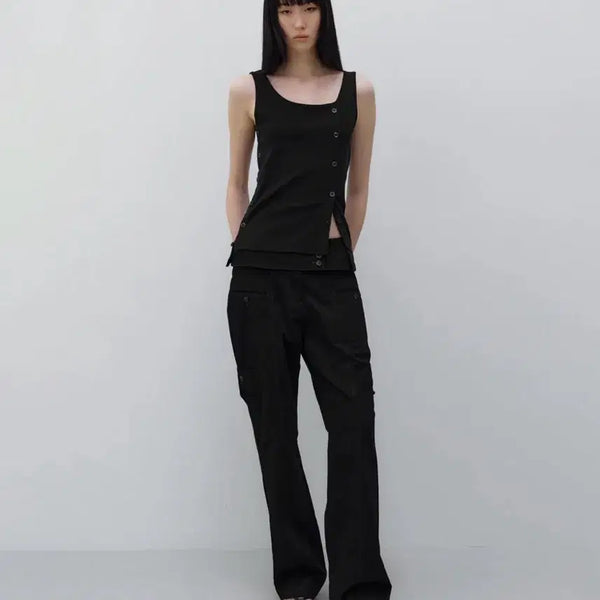 [BUNJANG] INSILENCEWOMAN Washed Cotton Pocket Pants BLACK / 새제품) 인사일런스우먼 워시드 코튼 포켓 팬츠 BLACK