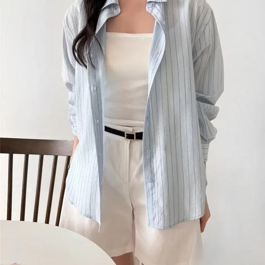 [BUNJANG] Stripe Shirt / 새상품)스트라이프 셔츠