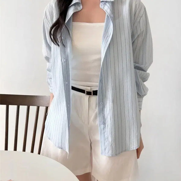 [BUNJANG] Stripe Shirt / 새상품)스트라이프 셔츠