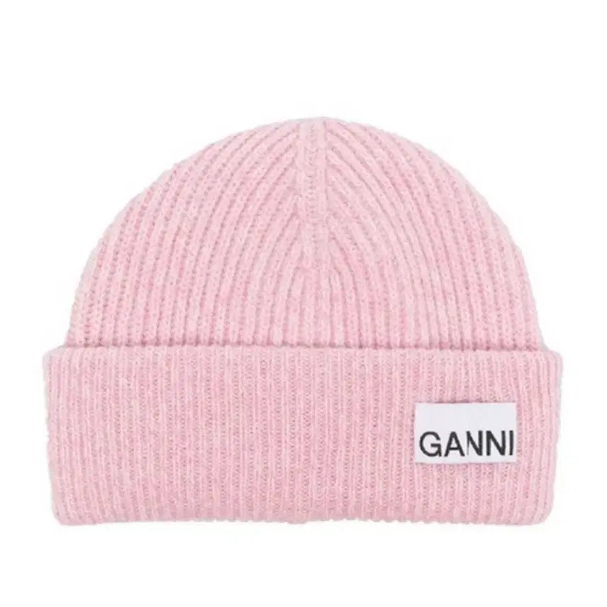 [BUNJANG] GANNI Logo Patch Beanie Pink / GANNI 가니 로고 패치 비니 핑크