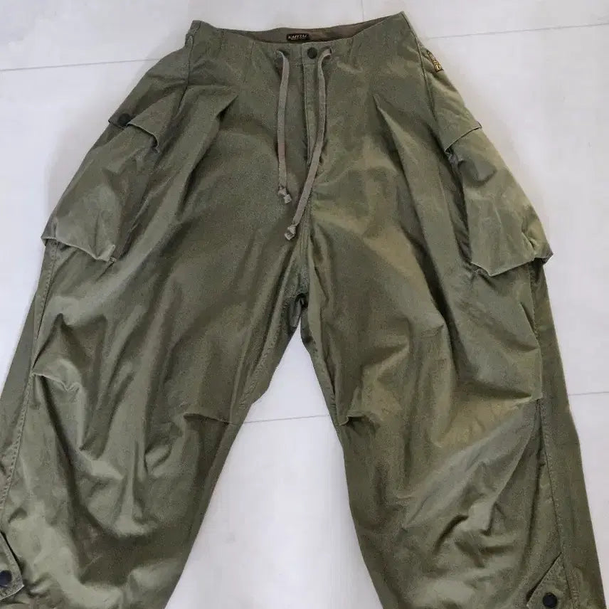 [BUNJANG] Kapital Combed Gabardine Ao Dye Cargo Pants Khaki (Size 2) / (W) 캐피탈 콤베드 개버딘 Ao 다이 카고 팬츠 카키 m(2사이즈)