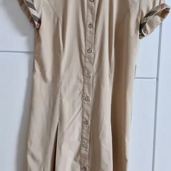 [BUNJANG] Burberry Check Pleated Dress Beige / 버버리 체크 셔츠 플리츠원피스 베이지(정품)
