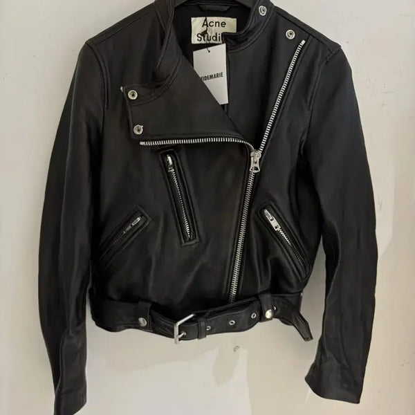 [BUNJANG] Acne Studios Lambswool Leather Jacket Brown / 아크네스튜디오 레더자켓