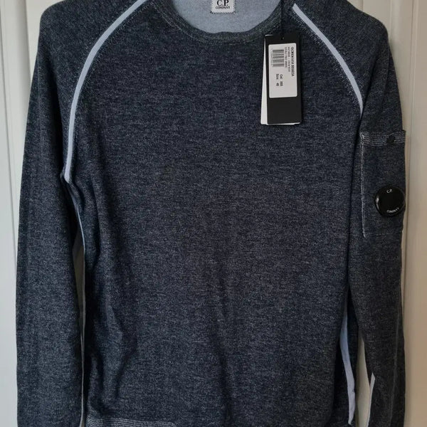 [BUNJANG] CP Company Colorblock Round Neck Knit 48 / 시피컴퍼니 cp컴퍼니 라인 배색 라운드 니트 48사이즈