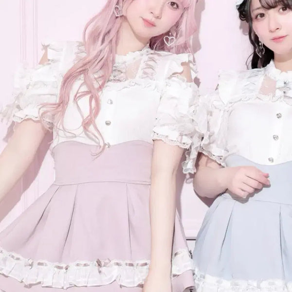 [BUNJANG] Noemi Sheer Short Sleeve Ribbon Blouse / [오늘만] noemi 노에미 시어 반팔 리본 블라우스 흰핑양산형지뢰계양지뢰리즈리사