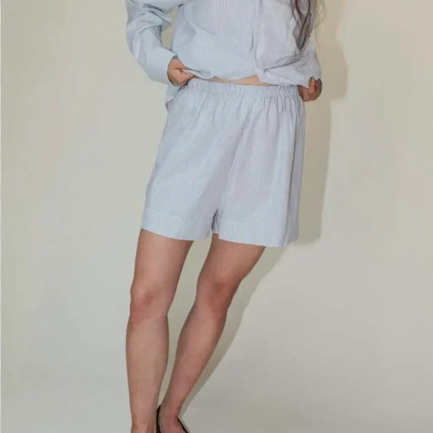 [BUNJANG] Baserange Ole Shorts Blue Stripe / Baserange 베이스레인지 Ole Shorts