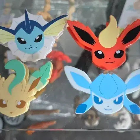 [BUNJANG] Pokemon Eevee Evolution Set 8 Types Clip Set / 포켓몬스터 이브이 이브이즈 진화형 8종 클립/집게 셋트