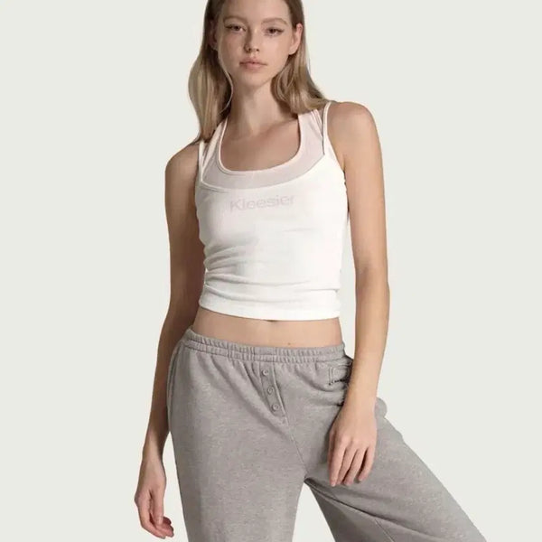 [BUNJANG] Clissio Soft Layered Sleeveless White / 클리시어 소프트 레이어드 슬리브리스 화이트