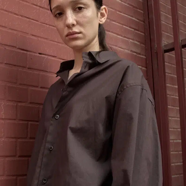 [BUNJANG] Merudl Oversized Shirt Brown Size 1 / 머듈 오버사이즈드 셔츠 브라운 1사이즈