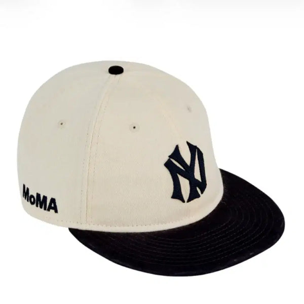 [BUNJANG] New Era x MoMA New York Yankees Retro Crown 9FIFTY Adjustable Baseball Cap White Blue / 뉴에라 x 모마 뉴욕 양키즈 레트로 크라운 9피프티 어드저스터블 베이스볼 캡 화이트 블루