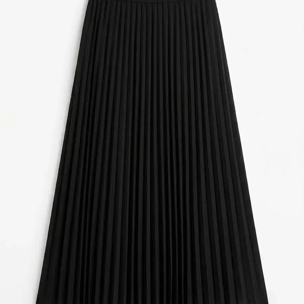 [BUNJANG] Vintage King Women's Black Banding Pleated Skirt / 여성F/ 홈쇼핑 밴딩 플리츠 스커트 블랙 빈티지킹