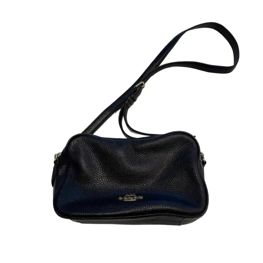 [BUNJANG] COACH Jeslyn Pebble Leather Camera Bag (Black/Gold Hardware) / 코치 제슬린 페블 가죽 카메라백(블랙/금장)