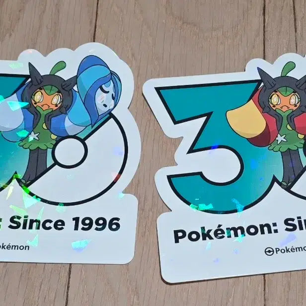 [BUNJANG] Pokemon 30th Anniversary Logo Sticker Set (Ogerpon, Wellspring Mask, Hearthflame Mask) / 포켓몬스터 팝업스토어 30주년 로고 스티커 오거폰 물거폰 불거폰 일괄