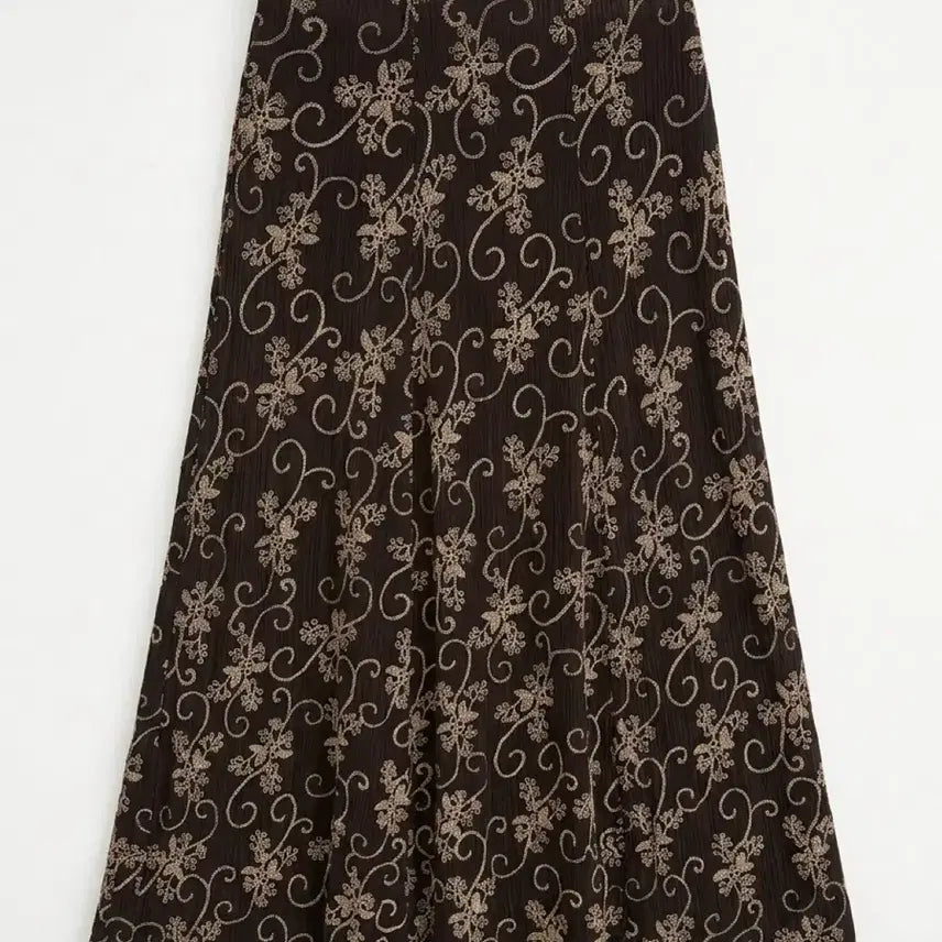 [BUNJANG] Vintage King Floral Pleated Long Skirt / 여성F/ 잔주름 플리츠 플로럴 밴딩 롱 스커트 빈티지킹