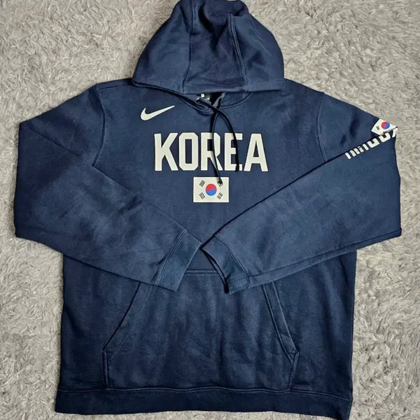 [BUNJANG] Nike Korea Fleece Hoodie Navy XL / (J)나이키 KOREA 농구 기모 후드티 네이비 XL