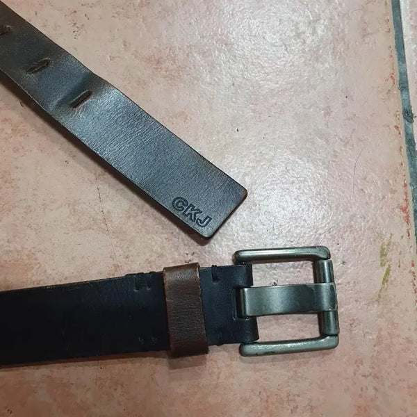 [BUNJANG] Calvin Klein Jeans Vintage Full Grain Leather Belt / [정품/36] 캘빈클라인 진 빈티지 통가죽 레더 벨트 (실측 포함)