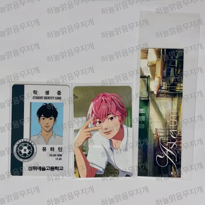 [BUNJANG] PLAVE Bambi, Hamin Student ID Set Bookmark Photocard / 플레이브 여섯번째 여름 육여름 밤비 포카 책갈피 하민 학생증 세트 댄라즈