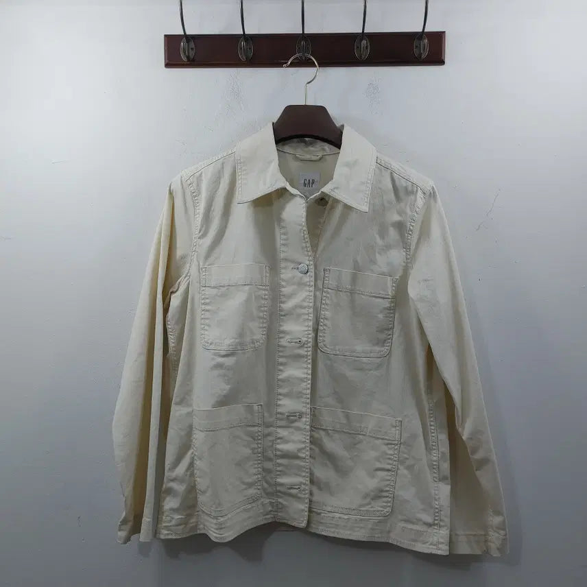 [BUNJANG] M GAP Men's Ivory Pocket Cotton Jacket / M GAP 남성 아이보리 포켓 코튼 자켓
