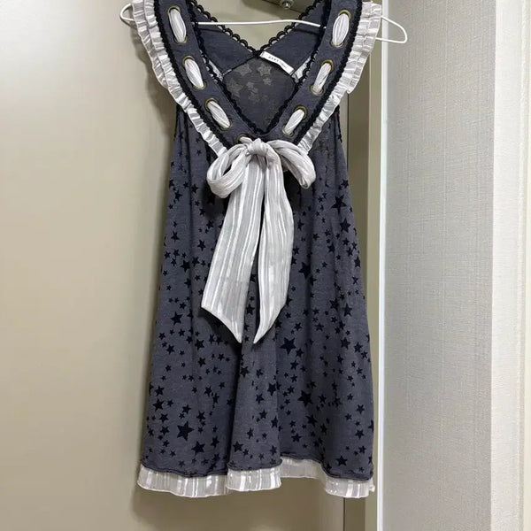 [BUNJANG] Axes femme Lace Star Pattern Sleeveless Top / 엑시즈팜 Axes femme lace star pattern sleeveless