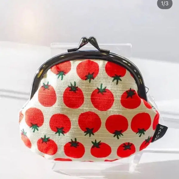 [BUNJANG] Midori Studio Tomato Pattern Coin Wallet / 미도리작업실/토마토 패턴 지갑
