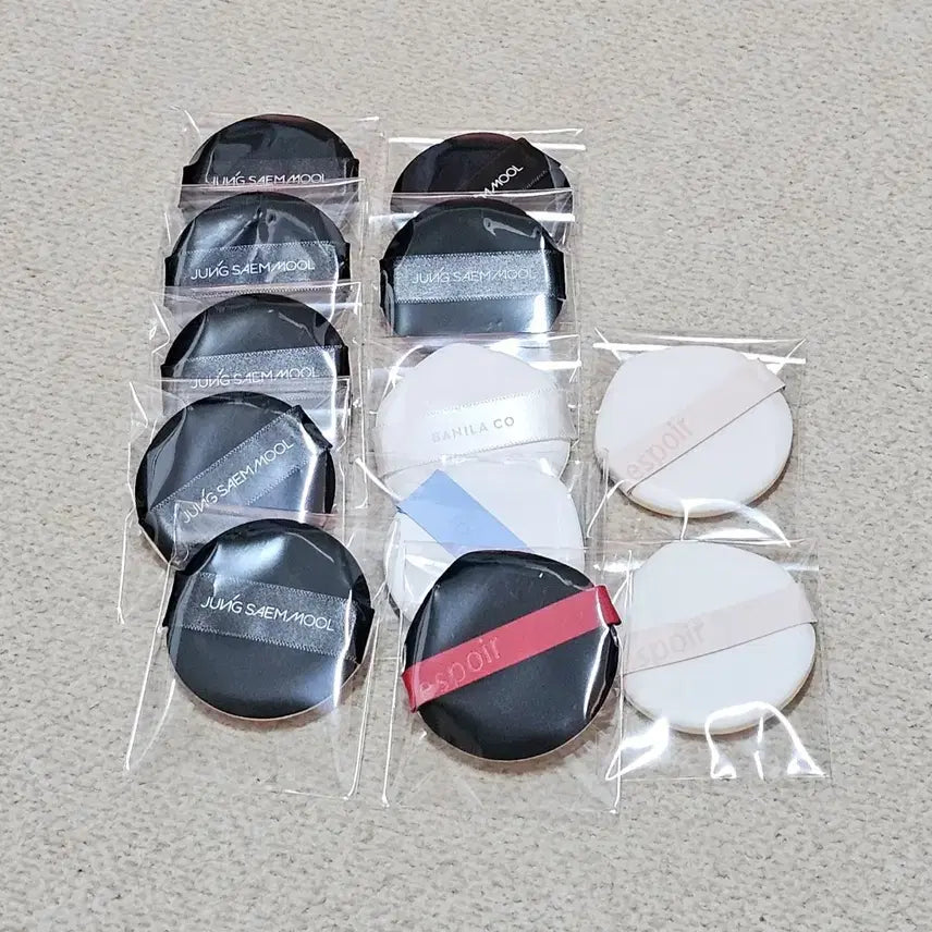 [BUNJANG] JUNGSAEMMOOL Vanillaco ROMANE eSpoir Cushion Puff Set (12 Pieces) / [새상품] 정샘물 바닐라코 롬앤 에스쁘아 쿠션 퍼프 12개