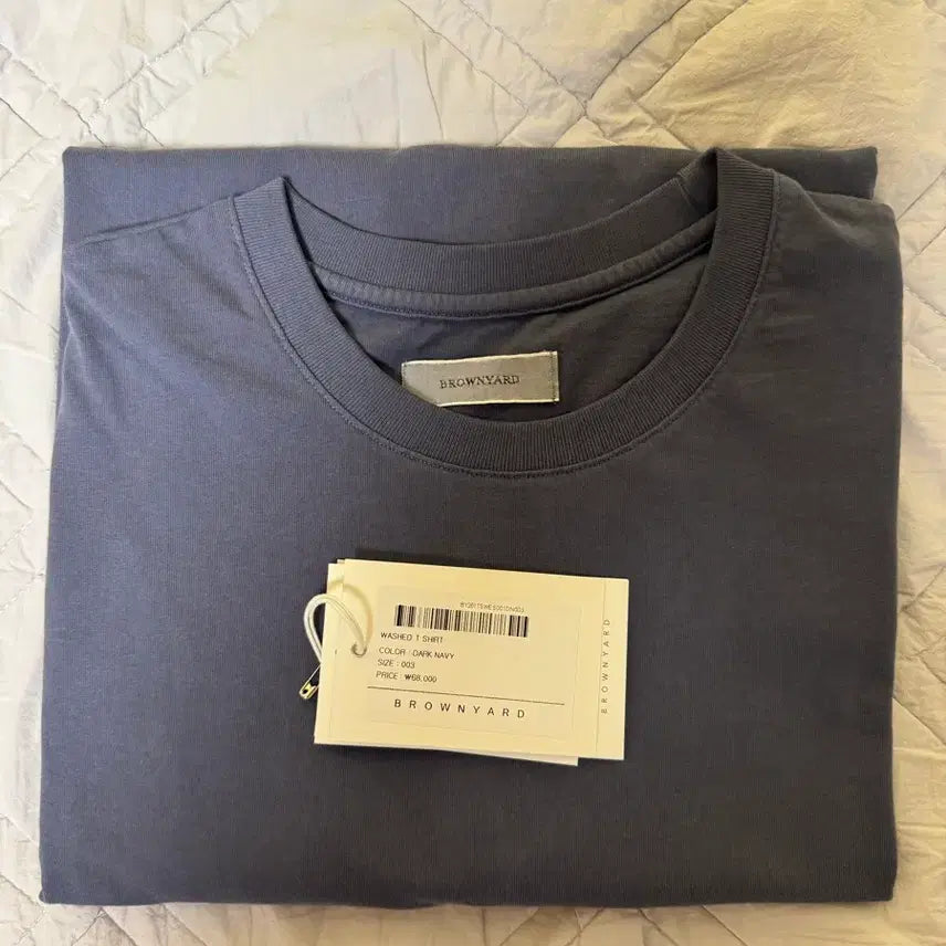 [BUNJANG] Brownyard Washed T-Shirt Dark Navy Size 3 / 브라운야드 워시드 티셔츠 팝니다.