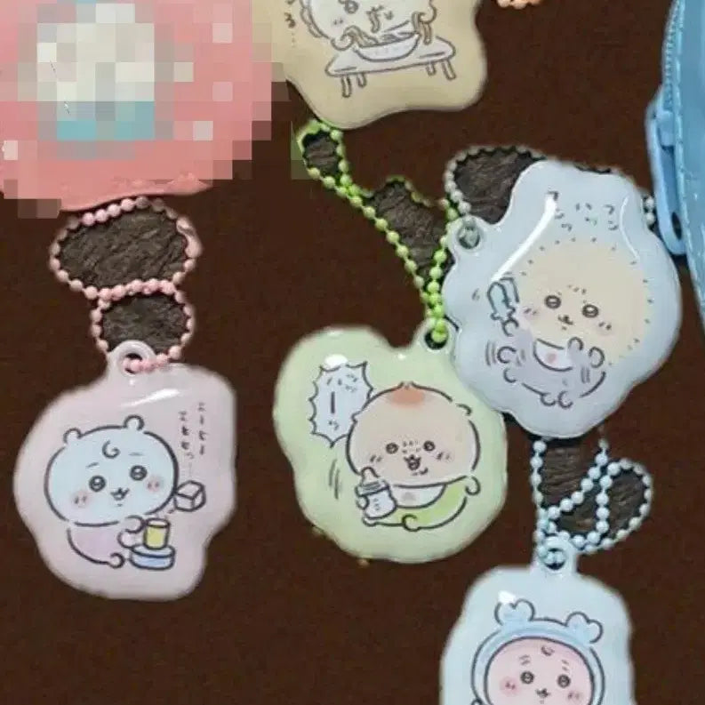 [BUNJANG] Baby Chiikawa PVC Keyring Set (5 Types) / 베이비 치이카와 pvc 키링 5종 일괄(랏코,치이카와,시사,카니,쿠리만쥬)