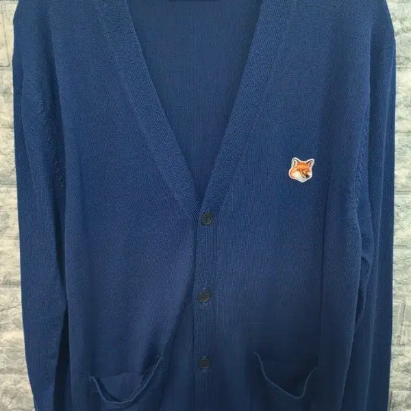 [BUNJANG] Maison Kitsuné Wool Cardigan Blue XL / 메종키츠네 울 가디건 XL 블루