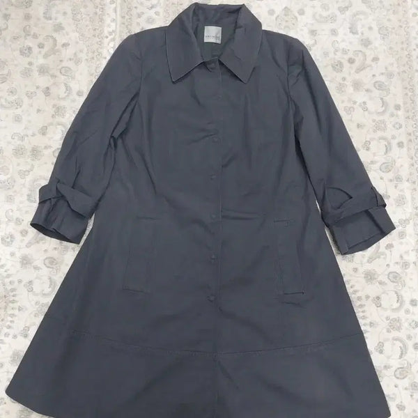 [BUNJANG] Theory Navy Cotton 9-part Single Trench Coat / theory 띠어리 네이비 면 9부 싱글 트렌치 코트 (55반까지)