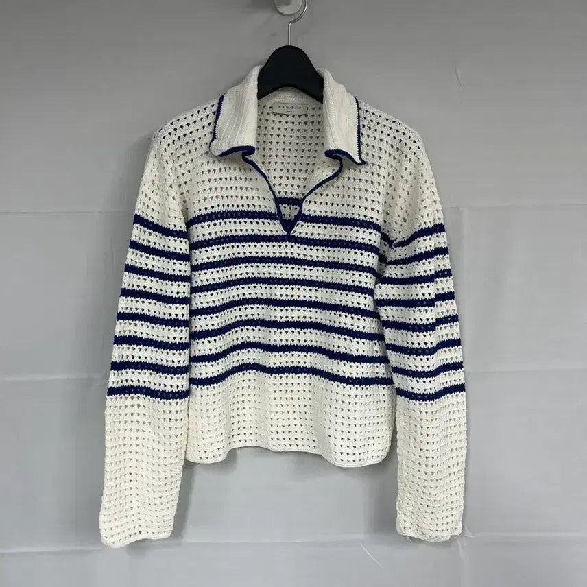 [BUNJANG] Sandro Cropped Knit Top / Sandro 산드로 크롭 짜임니트 여성