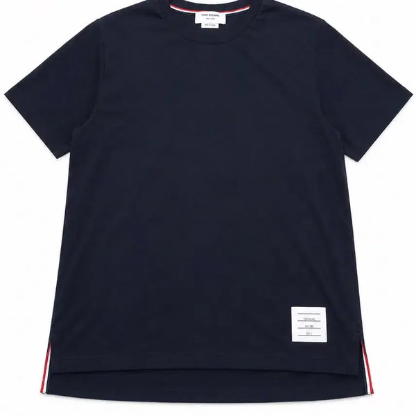 [BUNJANG] Thom Browne Tricolor Stripe Tab T-Shirt Navy Size 2 / 톰브라운 삼선탭 반팔티