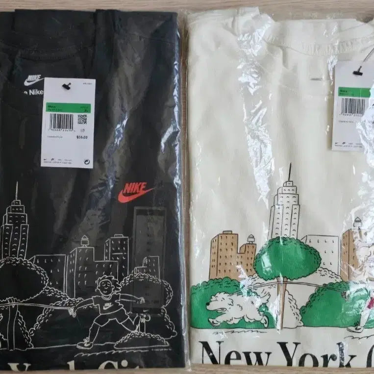 [BUNJANG] Nike New York City Graphic T-Shirt Set (Black/Ivory, XL) / 나이키 뉴욕 시티 반팔 티셔츠 블랙/아이보리 XL