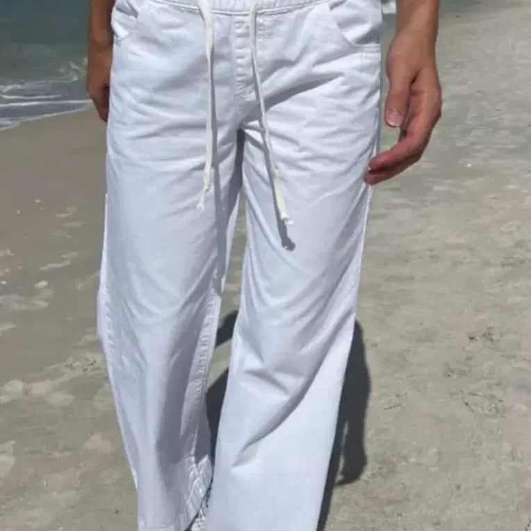 [BUNJANG] Brandy Melville Frankie Pants White / (새상품) 브랜디멜빌 프랭키 팬츠 화이트