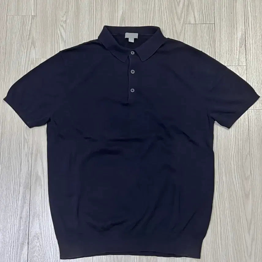 [BUNJANG] COS Short Sleeve Polo Knit T-shirt - Dark Navy, Size M / [M] COS 코스 반팔 카라 니트티 - 다크 네이비