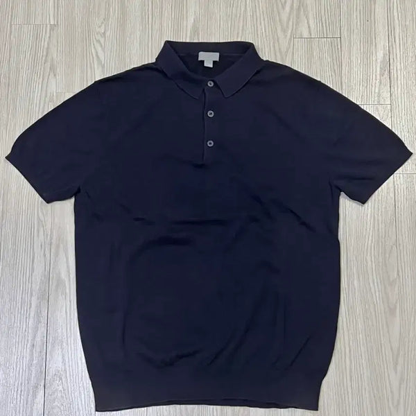 [BUNJANG] COS Short Sleeve Polo Knit T-shirt - Dark Navy, Size M / [M] COS 코스 반팔 카라 니트티 - 다크 네이비