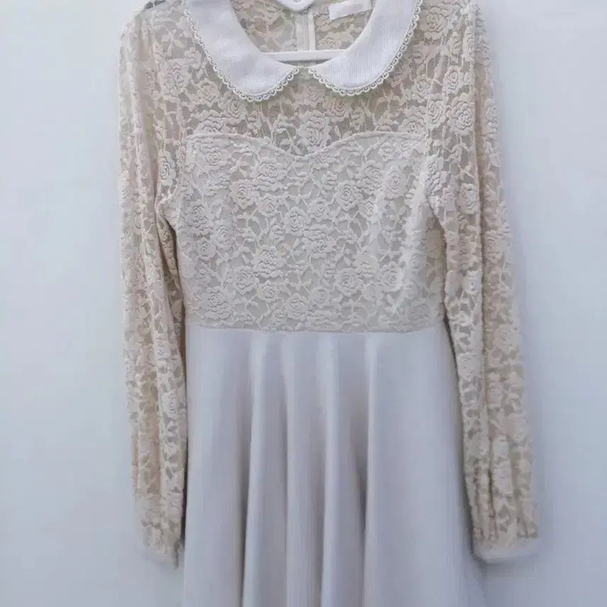 [BUNJANG] LIZLISA Vintage Rose Lace Knit Collar Dress / 빈티지 리즈리사 LIZLISA 장미 레이스 니트 카라 레이스 원피스 판매해요!