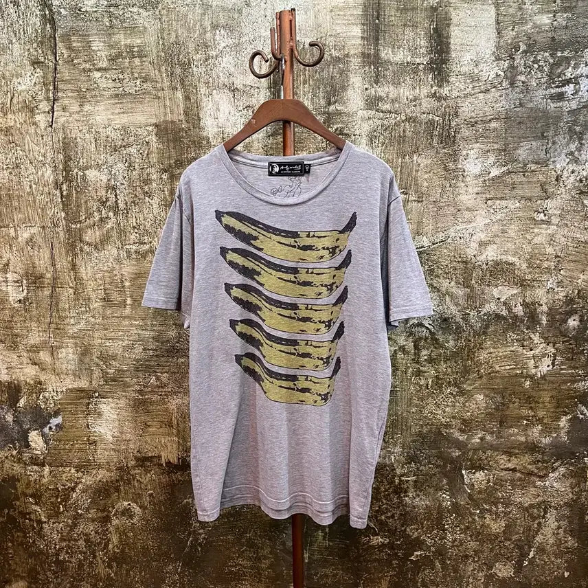 [BUNJANG] Hysteric Glamour x Andy Warhol Banana Print T-Shirt / 히스테릭 글래머 앤디워홀 바나나 프린팅 반팔 티셔츠 hysteric